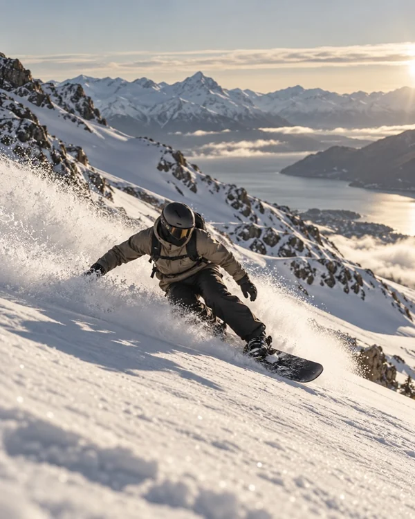 Atleta praticando snowboard, imagem ilustrativa