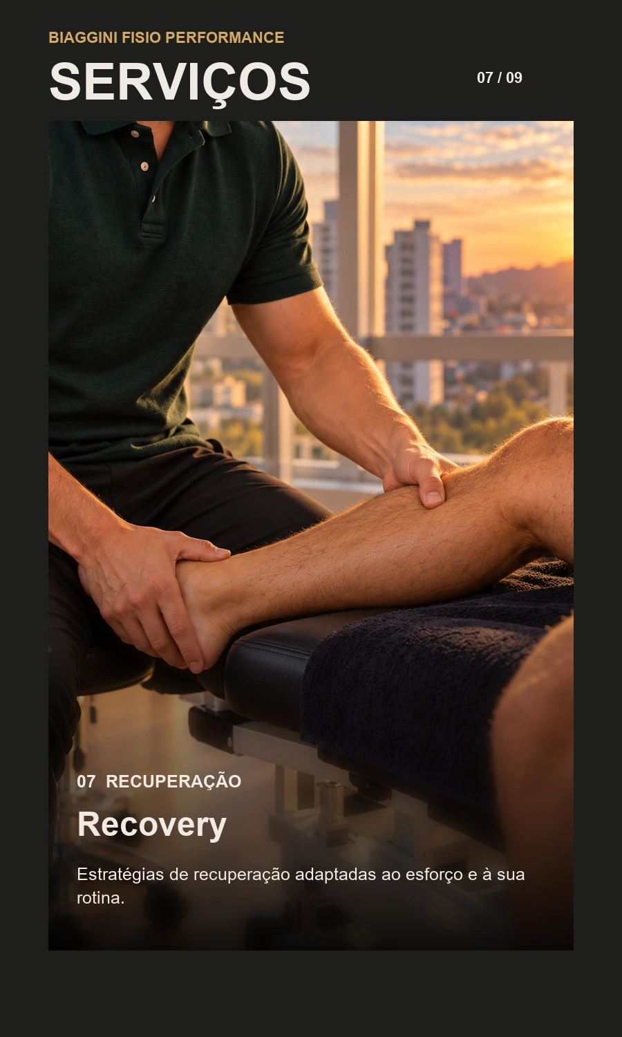 07 de 09: recovery. Estratégias de recuperação adaptadas ao esforço e à sua rotina.